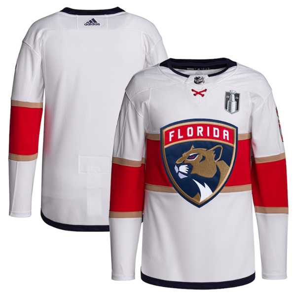 Mens Florida Panthers Blank White 2023 Stanley Cup Final Stitched Jersey Dzhi